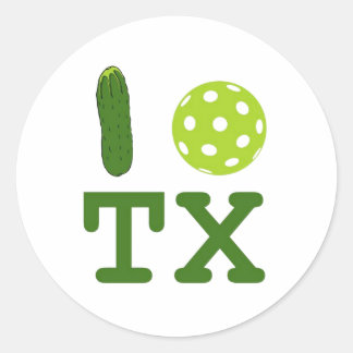 Adesivo Redondo Sticker do Texas Pickleball