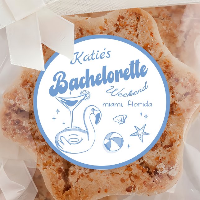 Adesivo Redondo Sticker do último Bachelorette Party (Criador carregado)
