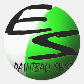 Adesivo Redondo sticker ES paintball green