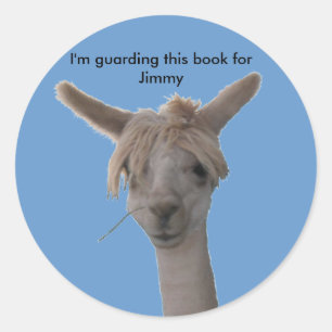 Adesivo Redondo Sticker - Estou guardando este livro...