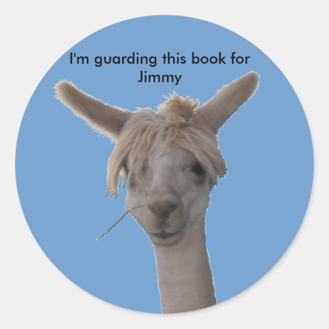 Adesivo Redondo Sticker - Estou guardando este livro... (Frente)