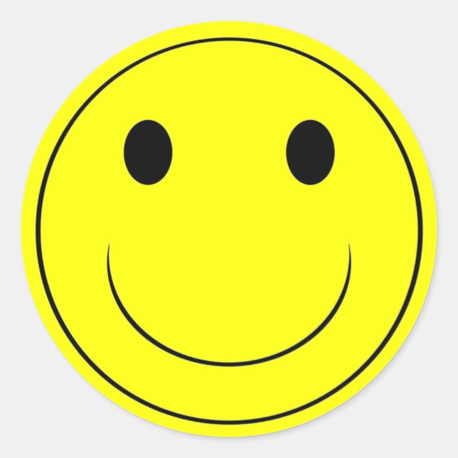 Adesivo Redondo Sticker Feliz - EXTRA GRANDE (Frente)