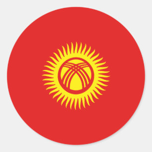 Adesivo Redondo Sticker Fisheye do Quirguistão