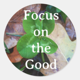 Adesivo Redondo Sticker 'Focus on the Good'
