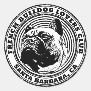 Adesivo Redondo Sticker francês com campo de texto