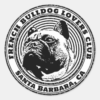 Adesivo Redondo Sticker francês com campo de texto