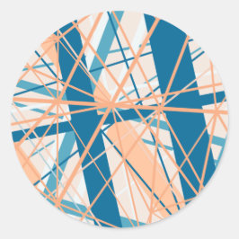 Adesivo Redondo Sticker Geométrico Summer Abstrato