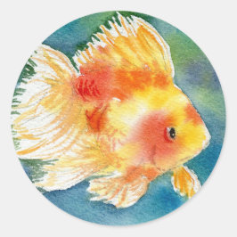 Adesivo Redondo Sticker "Goldfish"
