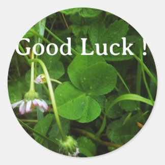 Adesivo Redondo Sticker Good Luck !