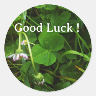 Adesivo Redondo Sticker Good Luck !