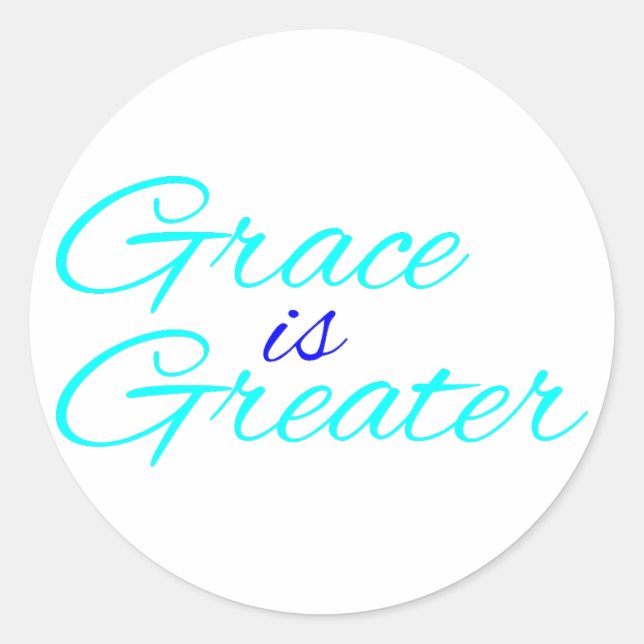 Adesivo Redondo Sticker - Grace é Maior (Frente)