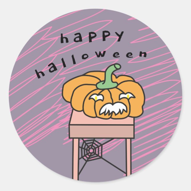 Adesivo Redondo Sticker halloween (Frente)