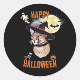 Adesivo Redondo sticker halloween animals