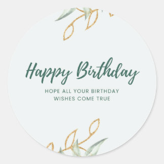 Adesivo Redondo Sticker happy birthday 