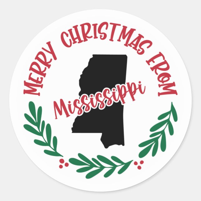 Adesivo Redondo Sticker Holiday do Mississippi (Frente)