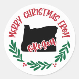 Adesivo Redondo Sticker Holiday do Oregon