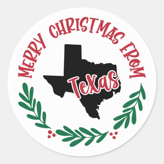 Adesivo Redondo Sticker Holiday do Texas (Frente)