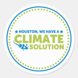 Adesivo Redondo Sticker - Houston, temos uma solução climática