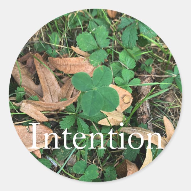 Adesivo Redondo Sticker 'Intention' (Frente)