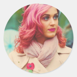 Adesivo Redondo Sticker Katy Perry
