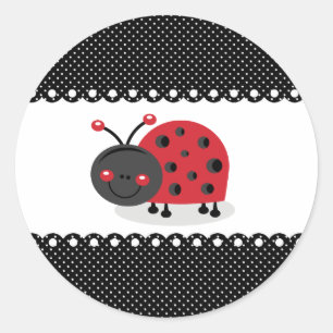 Adesivo Redondo Sticker/Lady Bug
