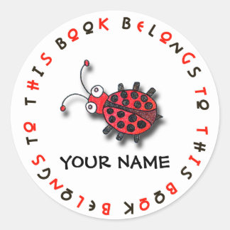 Adesivo Redondo Sticker Ladybug Personalizado