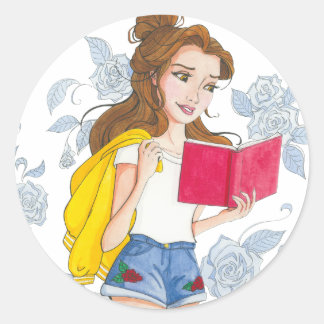 Adesivo Redondo Sticker, Leitura Moderna do Cinturão de Adolescent