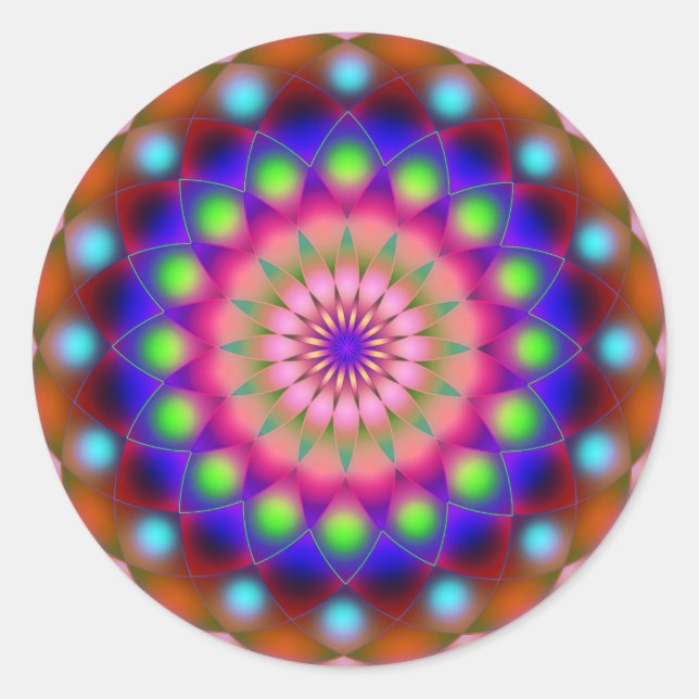 Adesivo Redondo Sticker Mandala (Frente)
