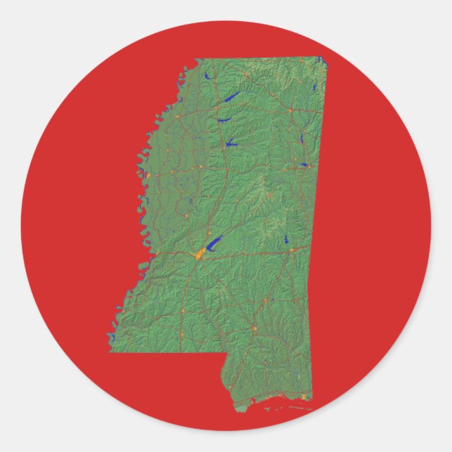 Adesivo Redondo Sticker Map (Frente)