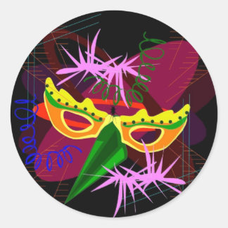 Adesivo Redondo Sticker-Mardi Gras