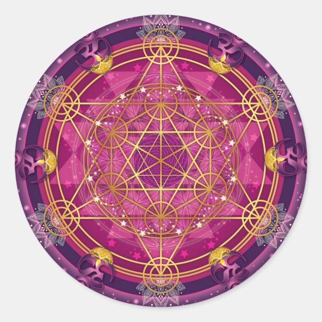 Adesivo Redondo Sticker Metatron (Frente)