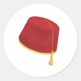 Adesivo Redondo Sticker Moroccan Hat