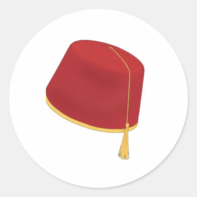 Adesivo Redondo Sticker Moroccan Hat (Frente)