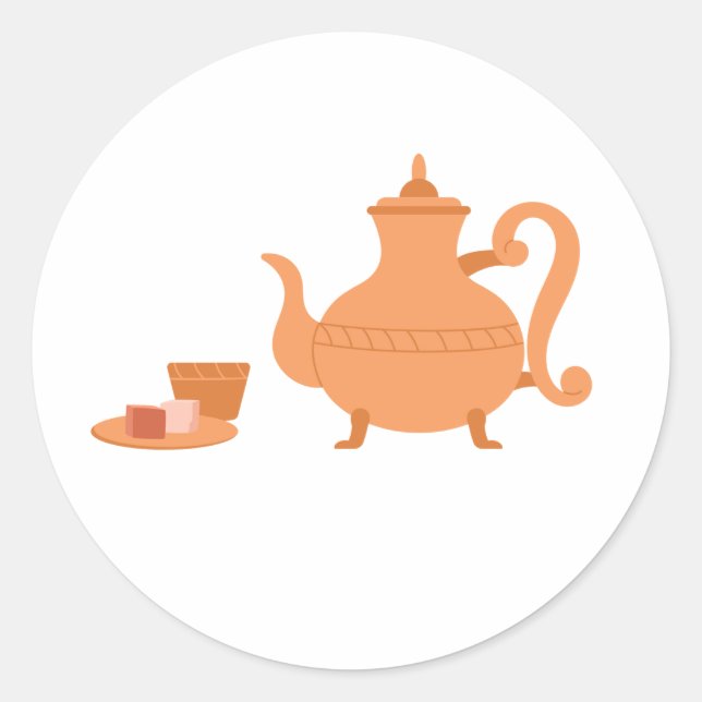 Adesivo Redondo Sticker Moroccan Tea (Frente)