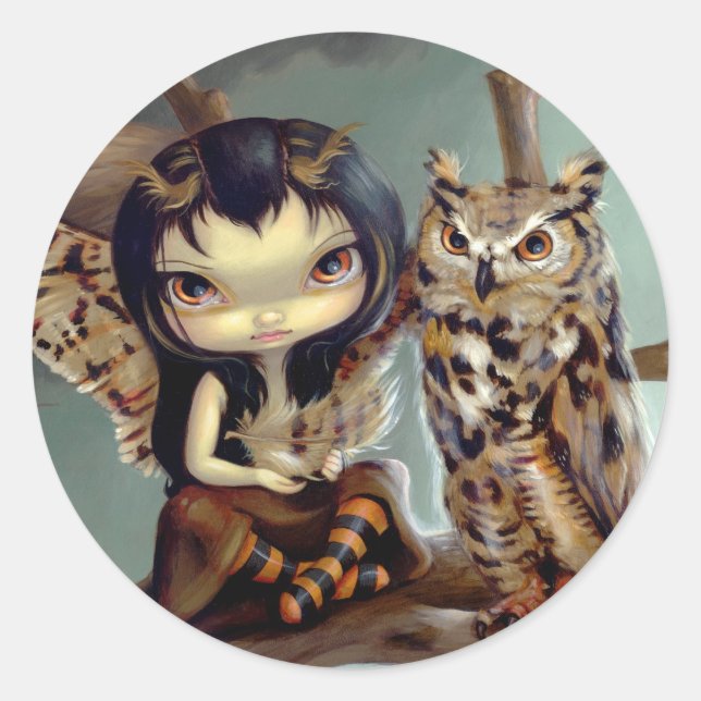 Adesivo Redondo Sticker "Owlyn" (Frente)
