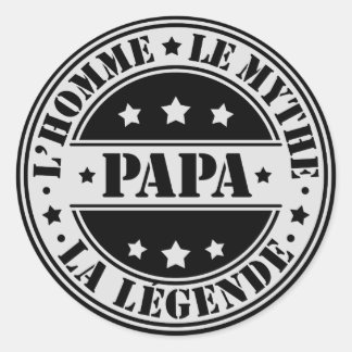 Adesivo Redondo Sticker Pai - Papá, o Homem, o Mito, a Legenda