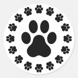 Adesivo Redondo sticker paws