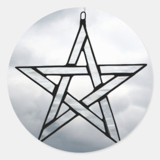 Adesivo Redondo Sticker "Pentagrama"