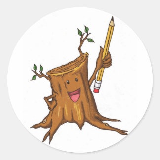 Adesivo Redondo Sticker (pequeno) branco