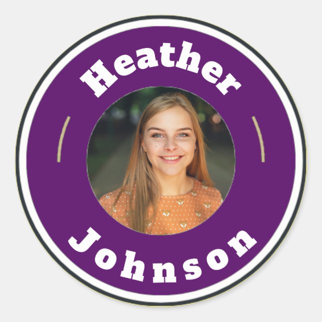 Adesivo Redondo Sticker - Personalizado (adicionar nome e fotograf (Frente)
