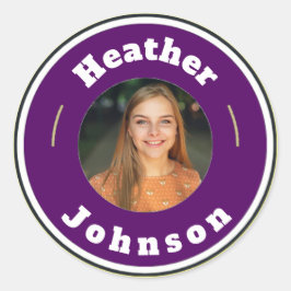 Adesivo Redondo Sticker - Personalizado (adicionar nome e fotograf