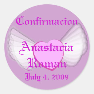 Adesivo Redondo Sticker-Personalizar "Confirmação"