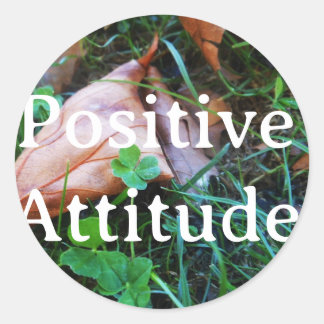 Adesivo Redondo Sticker 'Positive Atttitude'