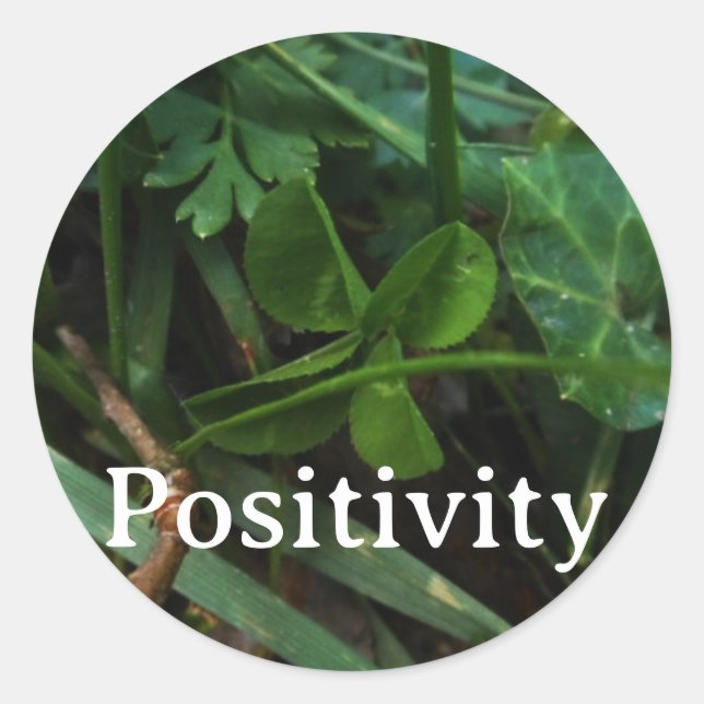 Adesivo Redondo Sticker 'Positivity' (Frente)