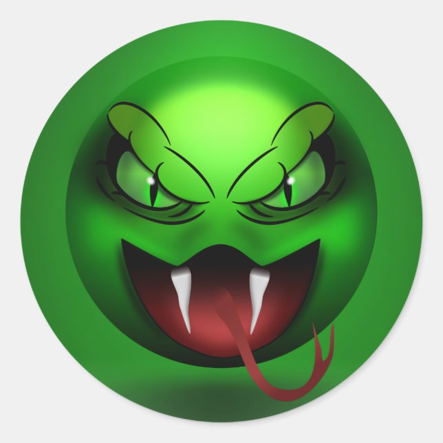 Adesivo Redondo Sticker Rond Snakemoji (Frente)