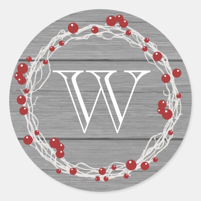 Adesivo Redondo Sticker Rustic Noel (Frente)