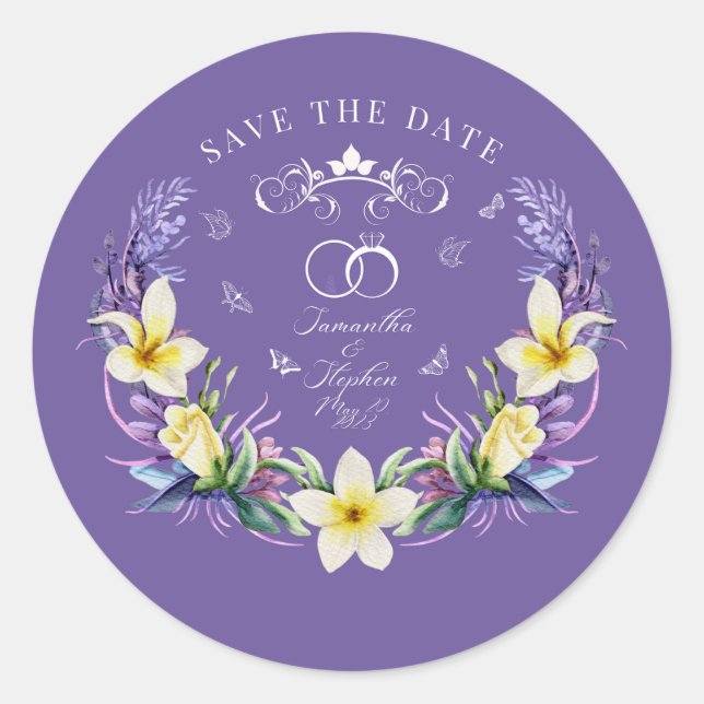 ADESIVO REDONDO STICKER SOUS THEME MARIAGE (Frente)