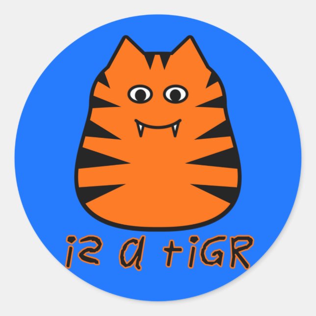 Adesivo Redondo Sticker tiGR (Frente)