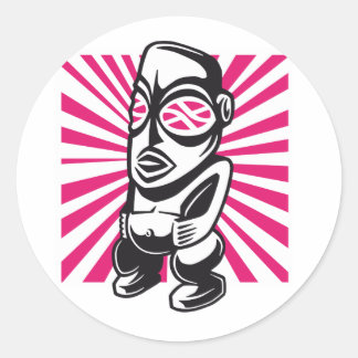 Adesivo Redondo Sticker Tribal Chapa