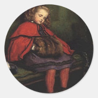 Sticker Vintage Victorian Girl GR8 Mão Muff Cape
